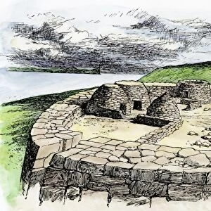 Ancient Celtic ruins in western Ireland
