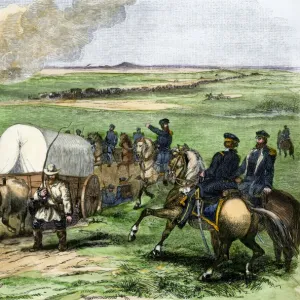 US Army expedition on the prairie, 1850s