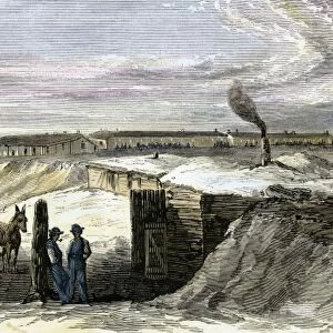 Army outpost Fort Larned, Kansas, 1860s