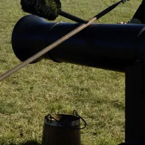 Artillery tools, Revolutionary War reenactment at Yorktown battlefield Artillery tools, Revolutionary War reenactment at Yorktown battlefield
