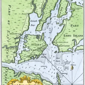 Bellins map of the New York Bay, 1764 Bellins map of the New York Bay, 1764