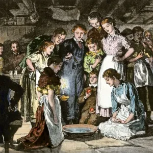Bobbing for Apples Print, 1800s Ireland Bobbing for Apples Print, 1800s Ireland