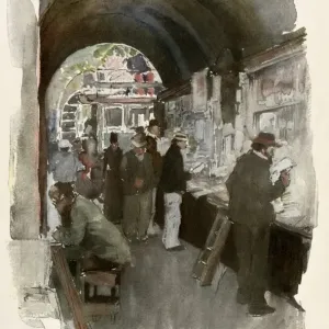 Bookstalls in Paris in the early 20th century Bookstalls in Paris in the early 20th century