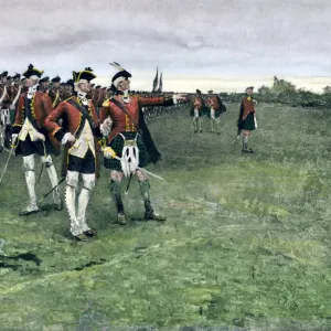 British army gathering to capture Quebec, 1759