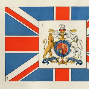 British flags and coat of arms