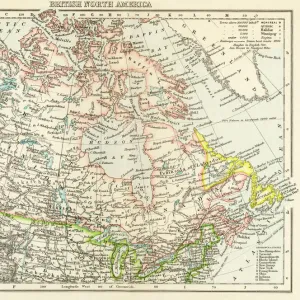 Canada map, 1870s