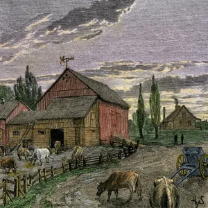 Canadian farm on the frontier, 1800s