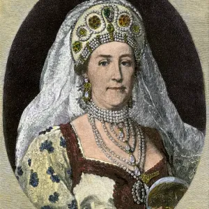 Catherine the Great in Russian Attire Print Catherine the Great in Russian Attire Print