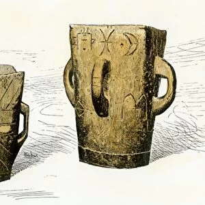 Celtic wooden drinking vessels