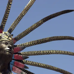 Chichimeca native, statue in Queretaro, Mexico