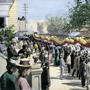 Chinese holiday celebration in San Francisco, 1890s