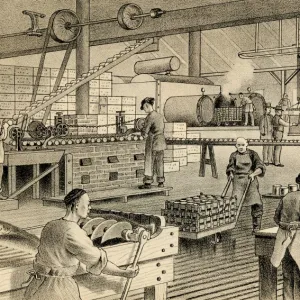 Chinese immigrants working at a salmon cannery in Oregon