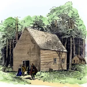 Church of Roger Williams Print, 1630s Church of Roger Williams Print, 1630s