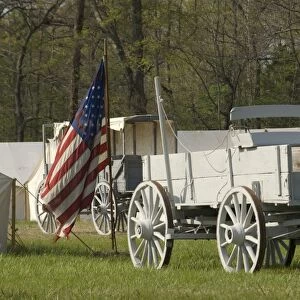 Civil War encampment reenactment