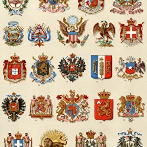 Coats of arms of some nations, 1800s