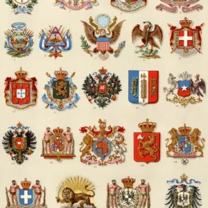 Coats of arms of some nations, 1800s