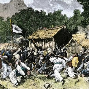 Colonial battle in French Indo-China, 1800s