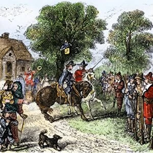 Colonists during the Pequot War in Fairfield, Connecticut, 1637