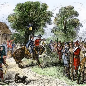 Colonists during the Pequot War in Fairfield, Connecticut, 1637