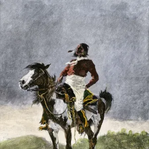 Comanche on horseback, 1800s