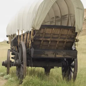 Conestoga wagon on the Oregon Trail