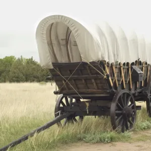 Conestoga wagon on the Oregon Trail