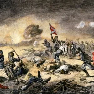 Confederate charge against African-American Union soldiers at the Battle of Confederate charge against African-American Union soldiers at the Battle of