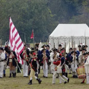 Continental army muster reenactment at Yorktown Battlefield Continental army muster reenactment at Yorktown Battlefield