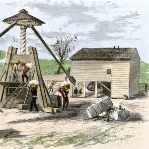 Cotton-press, 1800s