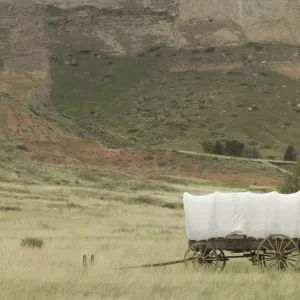 Covered wagon on the Oregon Trail