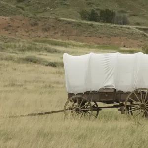 Covered wagon on the Oregon Trail