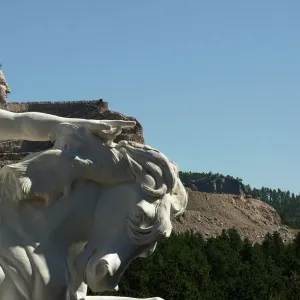 Scale Model of Crazy Horse Memorial in Progress, Black Hills