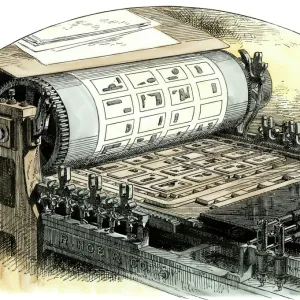 Cylinder printing press, 1800s