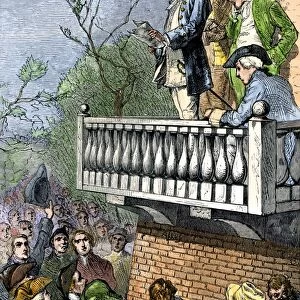 Declaration of Independence read to crowds in Philadelphia, 1776