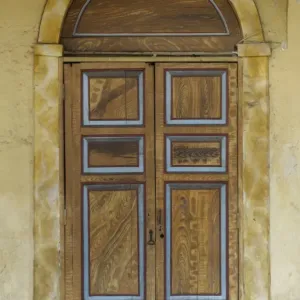 Door of the old cathedral in the Spanish colonial city of Cuenca Door of the old cathedral in the Spanish colonial city of Cuenca