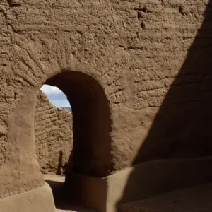 Doorway of Spanish mission at Pecos Pueblo Doorway of Spanish mission at Pecos Pueblo