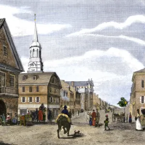 Downtown Philadelphia, about 1800