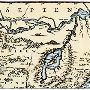 Dutch map of eastern North America, 1670