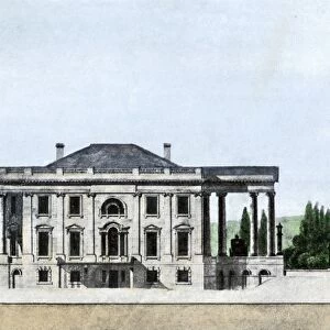 Early view of the White House, 1807