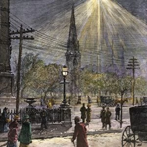 Electric lights in New York City, 1880s