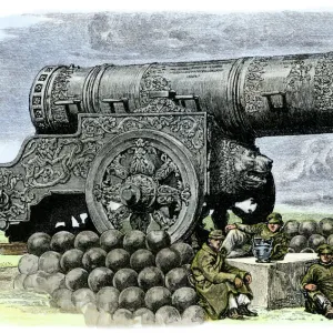 Enormous Russian cannon, 1800s