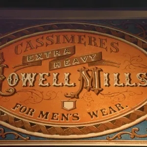 Fabric label for cloth woven in Lowell mills Fabric label for cloth woven in Lowell mills