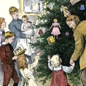 19th-Century Christmas Tree Print 19th-Century Christmas Tree Print