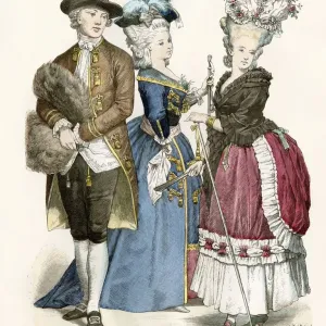 1780s French Fashion Print 1780s French Fashion Print