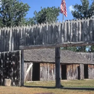 Fort Mandan, reconstructed Lewis and Clark campsite on Missouri River