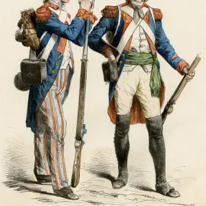 French army uniforms, 1790s