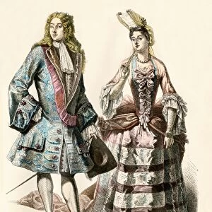 French couple at the royal court, early 18th century