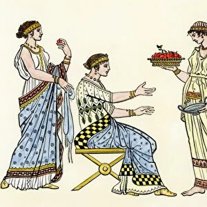 Fruit brought to ladies in ancient Greece