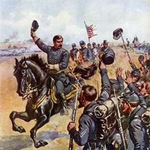 General McClellan on the Union lines at Antietam, 1862