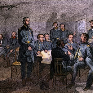 General Meades council of war at Gettysburg